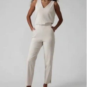 NWT Athleta Brooklyn Jumpsuit in beige/taupe Size 4 Tall